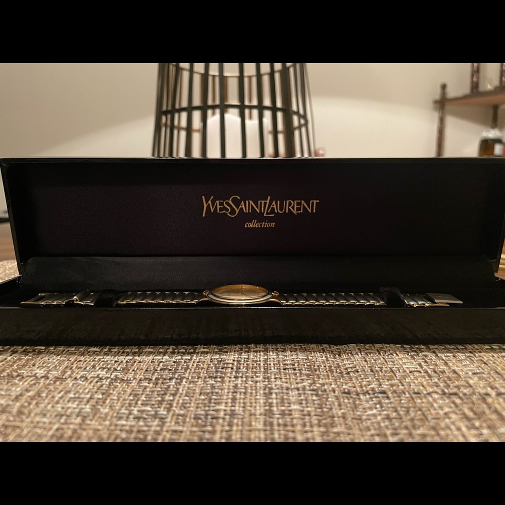 YVES SAINT LAURENT - YSL Stainless Steel & Gold, Quartz Watch.